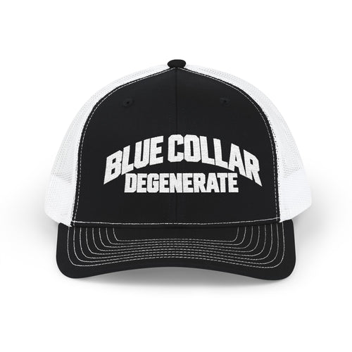 Snapback Trucker Cap Embroidered Blue Collar Degenerate Hat